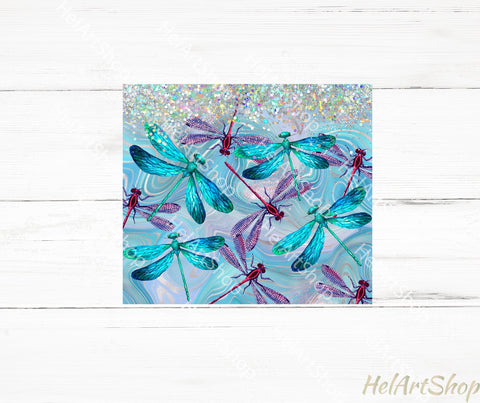 Dragonfly Tumbler PNG | Insect Sublimation Tumbler Sublimation _HelArtShop_ 
