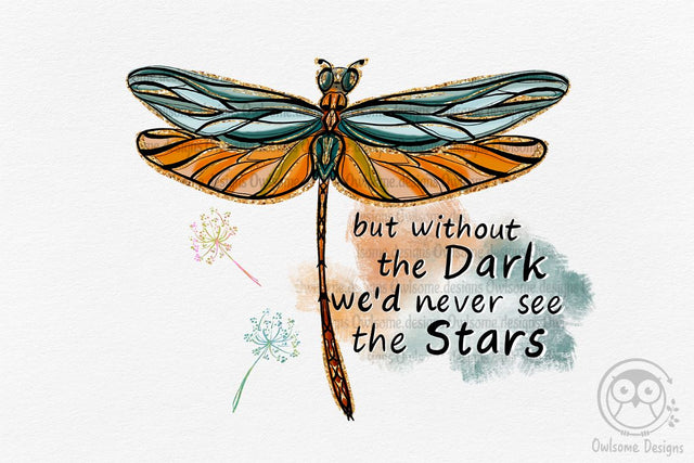 Dragonfly Without The Dark Never See The Star PNG Sublimation LAM HOANG THUY 