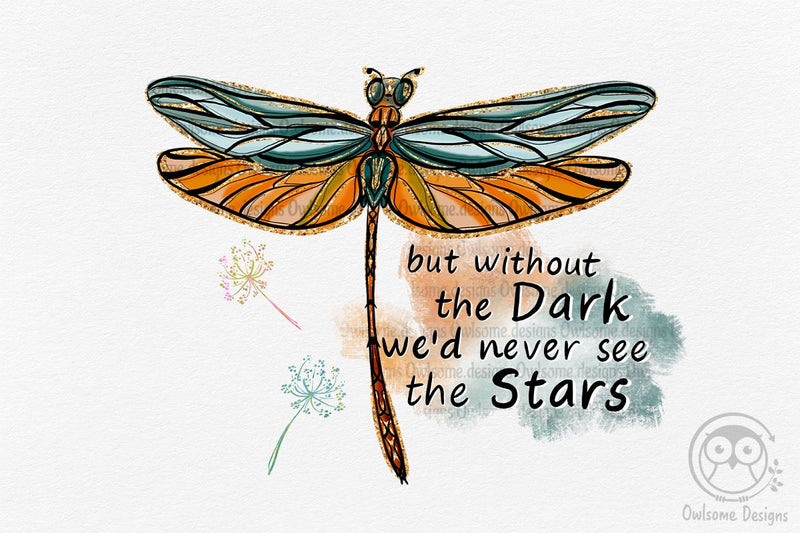 Dragonfly Without The Dark Never See The Star PNG Sublimation LAM HOANG THUY 