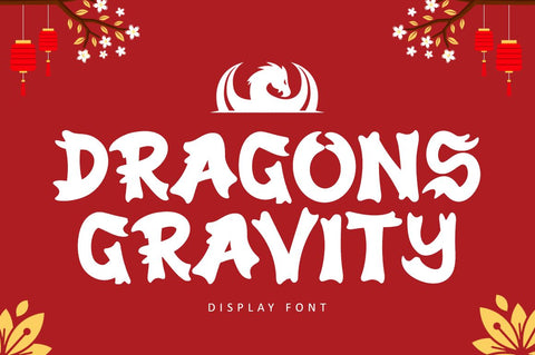 Dragons Gravity - Chinese Display Font Font Illushvara Design 