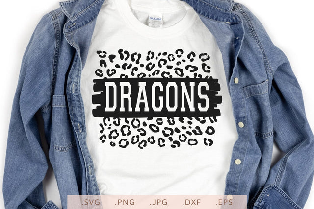 Dragons Leopard Design SVG DXF JPG PNG EPS | School Team Spirit | Team Shirt Sublimation SVG Nanda Bayu 