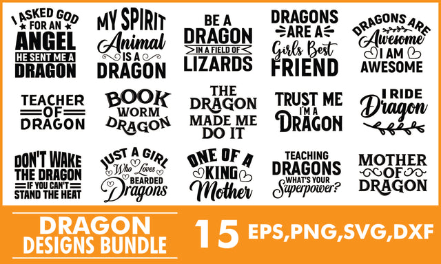 Dragons SVG Designs Bundle SVG PatternFeed8 
