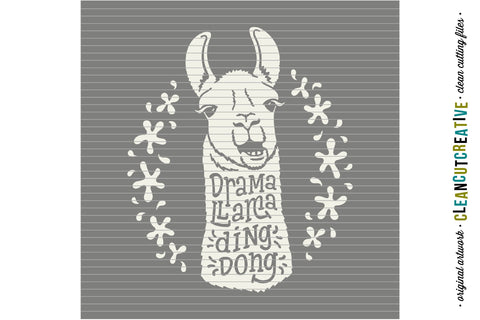 Drama Llama Ding Dong - funny lama cutfile design SVG SVG CleanCutCreative 