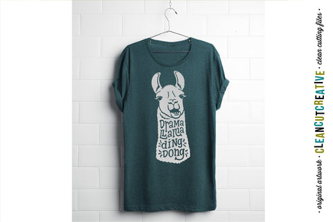 Drama Llama Ding Dong - funny lama cutfile design SVG SVG CleanCutCreative 