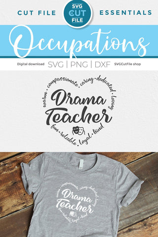 Drama teacher svg, drama svg, speech and drama svg SVG SVG Cut File 