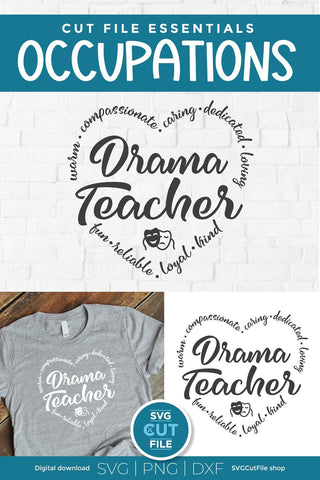 Drama teacher svg, drama svg, speech and drama svg SVG SVG Cut File 