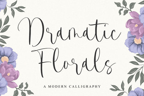 Dramatic Florals Font Font Balpirick 