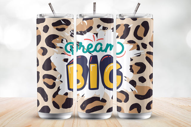 Dream Big 20oz Tumbler Wrap Sublimation Design Sublimation MockupSvgVenue 
