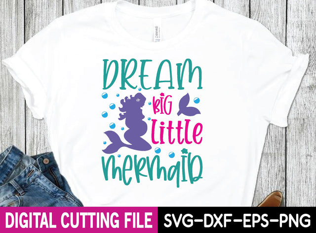dream big little mermaid svg design SVG buydesign 