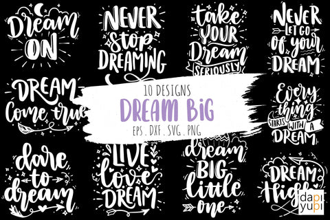 Dream Bundle, Dream Quotes Bundle SVG dapiyupi store 