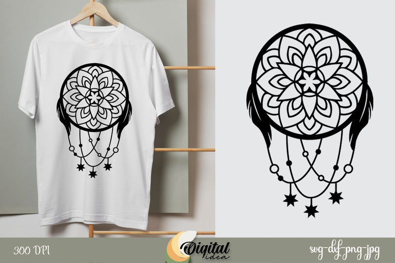 Dream Catcher ClipArt SVG Design | Dream Catcher Silhouette | CriCut SVG Evgenyia Guschina 