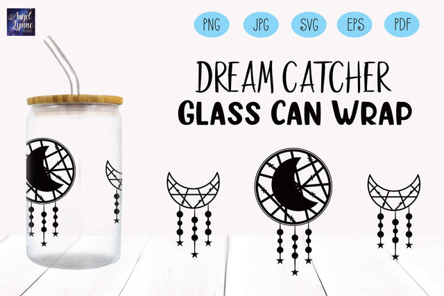 Dream Catcher Glass Wrap | Mystical Libbey Glass Wrap SVG Angel Lynne Designs 