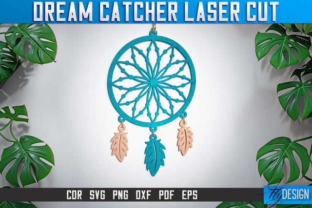 Dream Catcher Laser Cut SVG | Dream Catcher Laser Cut SVG Design | CNC Files SVG Fly Design 