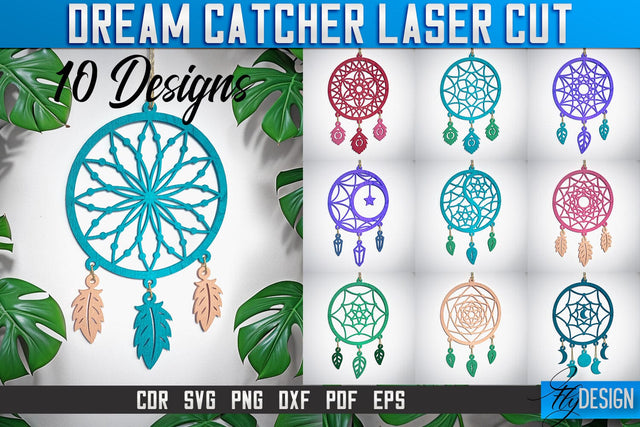 Dream Catcher Laser Cut SVG | Dream Catcher Laser Cut SVG Design | CNC Files SVG Fly Design 