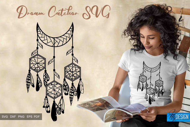 Dream Catcher SVG. Boho Dreamcatcher SVG. T shirt design SVG SVG Fly Design 