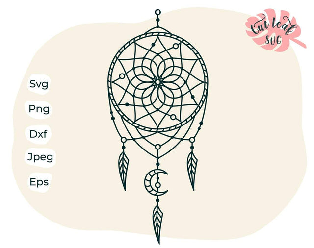 Dream catcher svg, Boho svg, dxf files for plasma, cnc files for wood, Indian svg, Tribal svg, Feather svg, Dreamcatcher svg, boho clipart SVG CutLeafSvg 