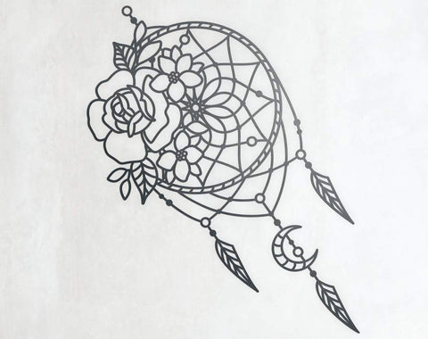 Dream catcher svg, Boho svg, Floral svg, dxf files for plasma, cnc files for wood, Indian svg, Tribal svg, Feather svg, Dreamcatcher svg SVG CutLeafSvg 