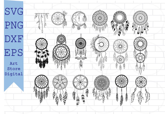 Dream Catcher Svg, Feather Svg, Dream Catcher Print, Boho Svg, SVG Artstoredigital 