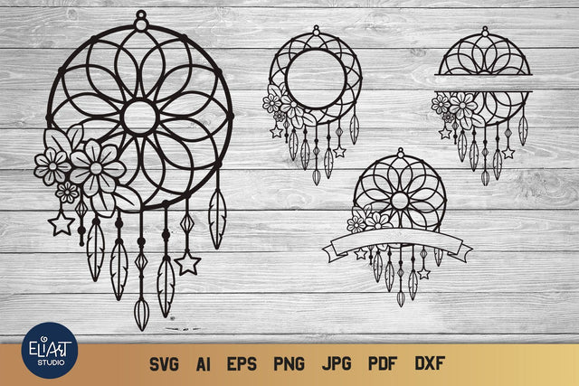 Dream Catcher SVG, Mandala SVG, Boho SVG Dreamer. SVG Elinorka 