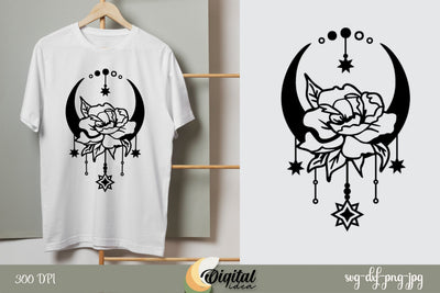 Dream Catcher with Flower ClipArt SVG Design | Dream Catcher Silhouette | CriCut SVG Evgenyia Guschina 