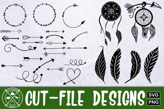 Dream catchers, arrows and feathers|Feather and Arrow SVG SVG Last Frontier Design Co. 
