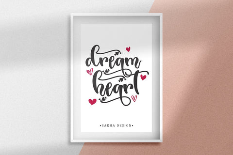 Dream Heart Font Sakha Design Studio 