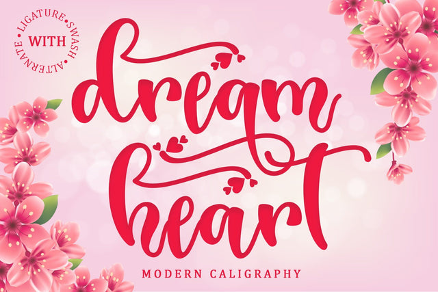 Dream Heart Font Sakha Design Studio 
