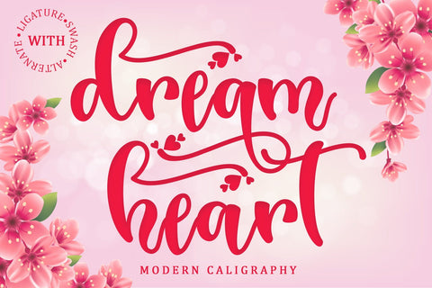 Dream Heart Font Sakha Design Studio 