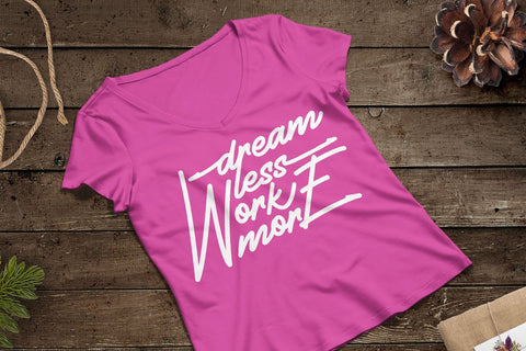 Dream Less Work More - SVG Cut File SVG Creakokun Studio 