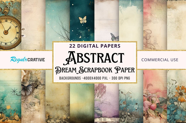 Dream Scrapbook Paper bundle Sublimation Regulrcrative 