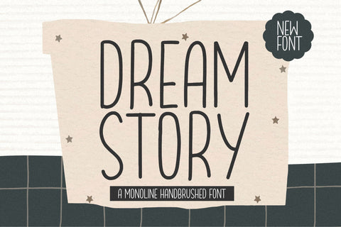Dream Story Monoline Handbrushed Font Font Letterative 