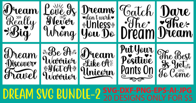 Dream Svg Bundle Vol. 2 SVG Syaman 