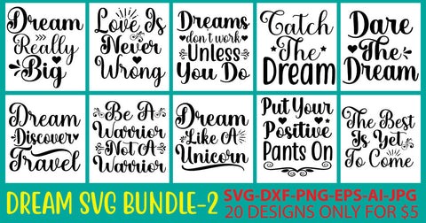 Dream Svg Bundle Vol. 2 SVG Syaman 