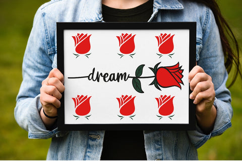Dream SVG, Rose SVG, Flower SVG, Flower laser SVG Createya Design 