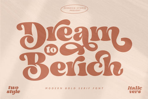 Dream to Berich Font Zeenesia Std 