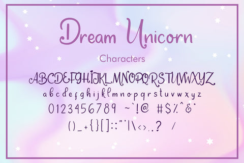 Dream Unicorn Font Dm Letter Studio 