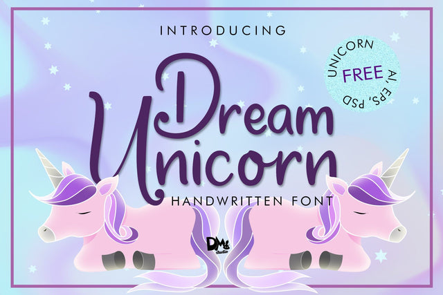 Dream Unicorn Font Dm Letter Studio 