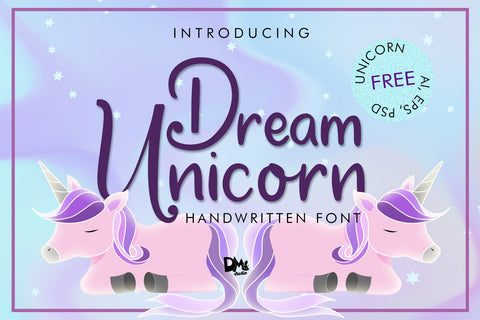 Dream Unicorn Font Dm Letter Studio 
