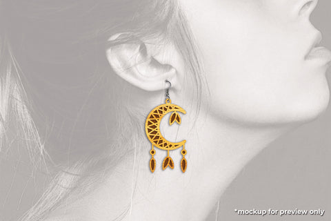 Dreamcatcher Earrings - Cut Files SVG SVG Slim Studio 