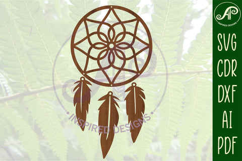 Dreamcatcher Laser Cut Design 11 SVG SVG APInspireddesigns 