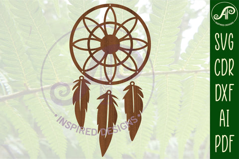 Dreamcatcher Laser Cut Design 14 SVG SVG APInspireddesigns 