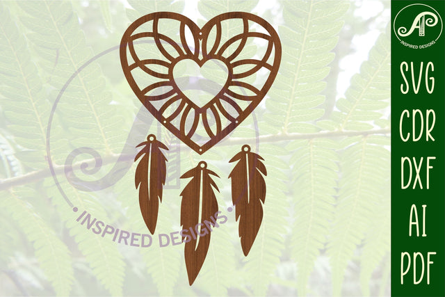 Dreamcatcher Laser Cut Design 2 SVG SVG APInspireddesigns 