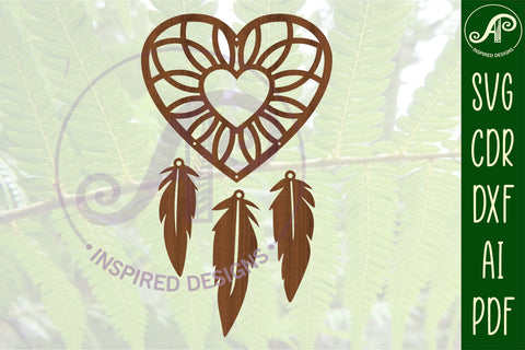 Dreamcatcher Laser Cut Design 2 SVG SVG APInspireddesigns 