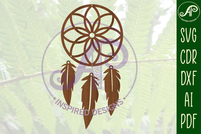 Dreamcatcher Laser Cut Design 3 SVG SVG APInspireddesigns 