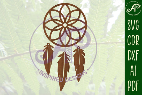 Dreamcatcher Laser Cut Design 3 SVG SVG APInspireddesigns 