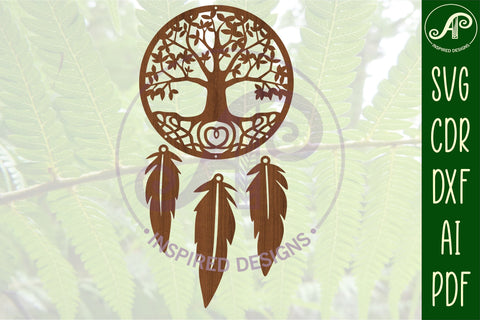 Dreamcatcher Laser Cut Design 5 SVG SVG APInspireddesigns 