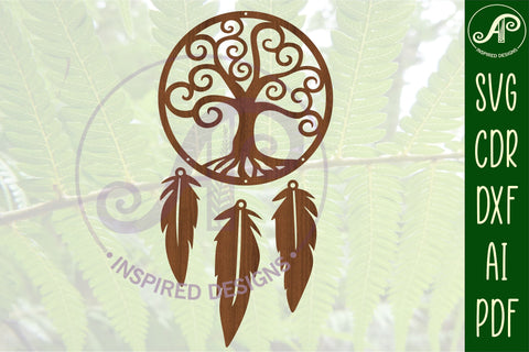 Dreamcatcher Laser Cut Design 6 SVG SVG APInspireddesigns 