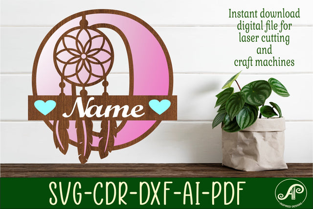 Dreamcatcher monogram letter O SVG cut file SVG APInspireddesigns 