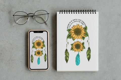 Dreamcatcher Sunflower Sublimation PNG Sublimation Jagonath Roy 