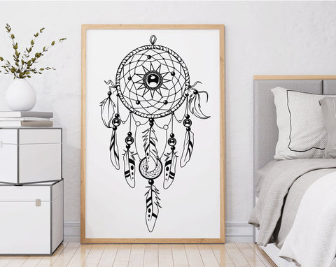 Dreamcatcher svg, Feather svg, Boho svg, Dreamcatcher png SVG Pretty Meerkat 